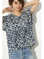 【AZUL BY MOUSSY】サンド柄TEE/柄NVY