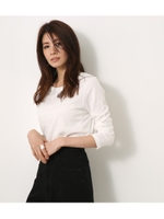 【AZUL BY MOUSSY】スーピマCモダールクルーネック長袖プルオーバー/O/WHT