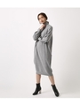 【AZUL BY MOUSSY】ハイゲージニットオーバーロングワンピース/T.GRY