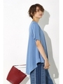 【AZUL BY MOUSSY】ピグメントイレギュラーヘムプルオーバー/BLU