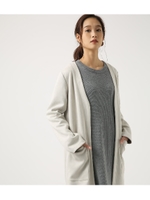 【AZUL BY MOUSSY】フェイクスエードノーカラーコート/L/GRY
