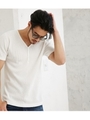 【AZUL BY MOUSSY】ワッフルヘンリーネック半袖T/WHT