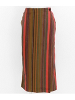 【Alluge】 ストライプジャガードラップタイトスカート/キャメル(017)