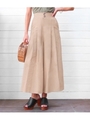 【CHILLE】タック入りパンツ/ベージュ(005)