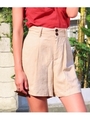 【CHILLE】麻風ハーフパンツ/ベージュ(005)