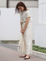 【Ca】スリットカットワンピース/O.WHT