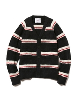 【Joel Robuchon & gelato pique】HOMMEアランボーダーカーディガン/BLK