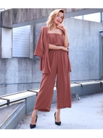 【Latina】ベアオールインワン×カーディガン/レンガ(068)