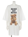 【MILKBOY】NEVER SAY NEVER TEE/白×ブラウン・ベア