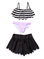 【MILKFED.×Op】STRIPED BIKINI/ブラック