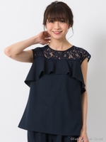 【Rew de Rew】セパレートパンツレースドレス（8R04-0556）/ネイビー