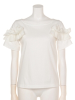 【Rew de Rew】袖フレアカットソー（8R15-07015）/シロ