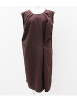 【Settimissimo】アシンメトリーワンタックドレス/ダークブラウン(050)