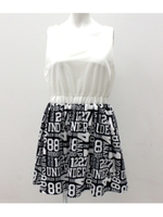 【UNDER ANAP】ナンバー総ロゴフレアワンピース/ホワイト(001)