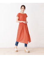 【WEB限定】INNOWAVE スリットワンピース/レッド系(061)