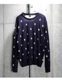 【WEB限定】スター総柄 クルーネックニット/ネイビー(093)