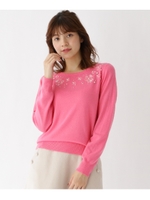 【WEB限定サイズ(S・LL)あり】エンブロパールニット/ピンク(072)