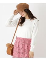 【WEB限定サイズ（S・LL）あり】ネックリボンニット/オフホワイト(003)