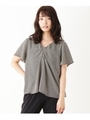 【WEB限定サイズ有り】千鳥デシンプルオーバー/ブラック(119)