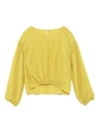 【emmi atelier】ギャザーブラウス/YEL