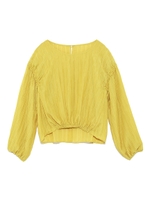 【emmi atelier】ギャザーブラウス/YEL