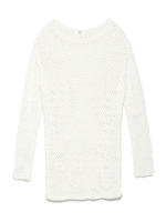 【emmi atelier】フィッシュネットニットプル/WHT
