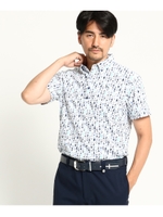 【吸水速乾 UVカット】 ジャガード 半袖ポロシャツ/ホワイト(901)