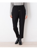 【洗える・42(LL)WEB限定サイズ】ウーリッシュフラノジョグパンツ/ブラック(019)