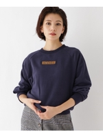 【洗える】“ADDICT”ボックスロゴスウェットプルオーバー/ネイビー(093)