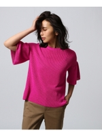 【洗える】【VERY5月号掲載】ペーパー混フレアスリーブニット/ラズベリーピンク(073)