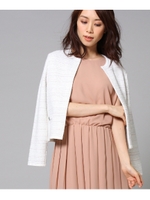 【洗える】コットンカールカーディガンジャケット/ワインレッド(463)