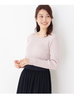 【洗濯機洗いOK】スカラップネックプルオーバー/ライトベージュ(051)