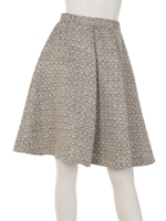 【追加生産】ツイードフレアスカート/茶