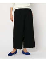 【裏起毛】ストレッチワイドパンツ/ブラック(019)