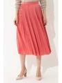 ★セレモニー対応★ピーチサテンプリーツスカート/ピンク(090)