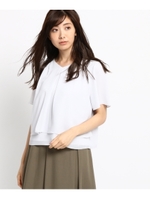 ◆【UVカット】【接触冷感】シフォンレイヤーブラウス/ライトグレー(011)