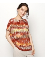 ◆【洗える】アートモザイクプルオーバー/ダークオレンジ(168)