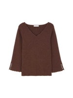 ◆アンゴラモヘアスカラベルニット/モカ2(052)