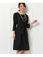 ◆シルキーシャンタンワンピース/ブラック(019)