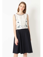 ◆メグフラワー刺繍ワンピース/MIDNIGHT(120)