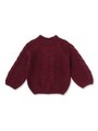 ＢＩＧケーブルニット/ワインレッド