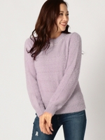 ふわふわマカロンビジューニット/ラベンダー