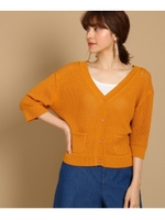 アイレットニットカーディガン/マスタード(033)