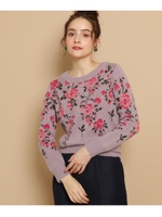 アンゴラブレンドフラワーニット/ライトパープル(081)