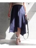 イレギュラーヘムフレアスカート/ネイビー(093)