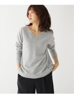 ウールVネックニット/ライトグレー(911)