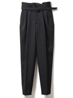 ウエストタックデザインパンツ/ブラック