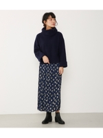 オフタートルワイドニット/NVY