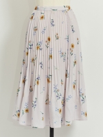 オリジナルヒマワリフラワー柄スカート/ピンク