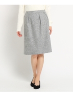 グレンチェックフラノスカート/ライトグレー(211)